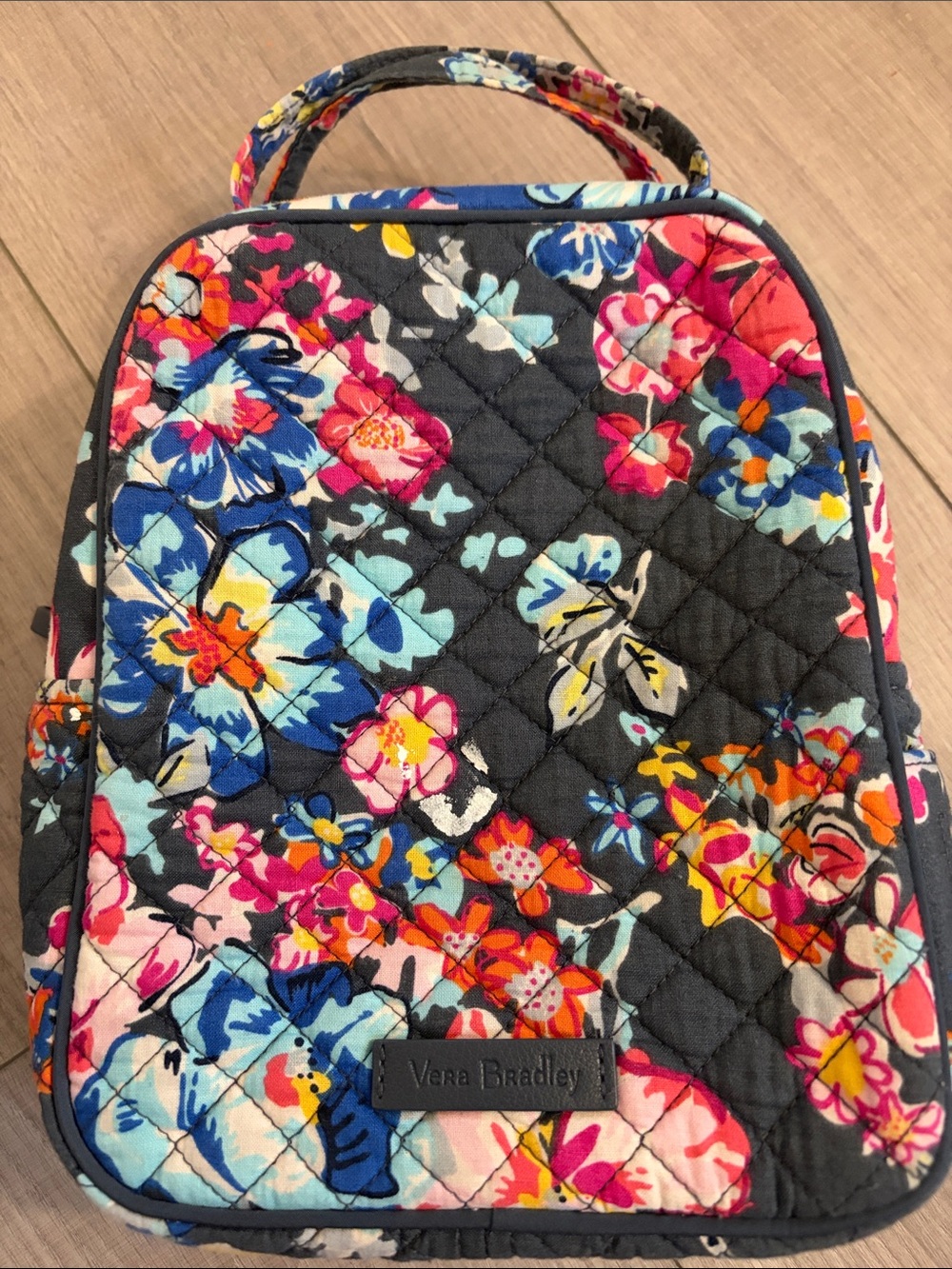 Vera Bradley Quilted Mini Tote in Black Multi Floral